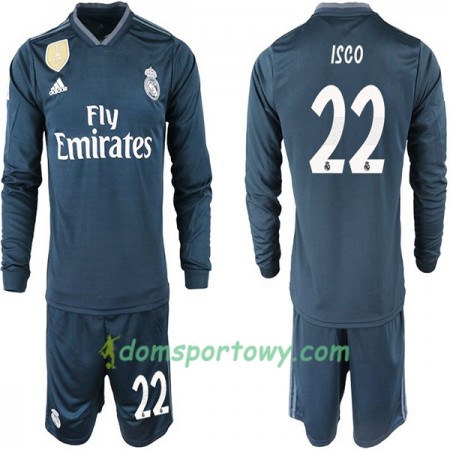 Koszulka Real Madryt ISCO 22 Dziecięcy Wyjazdowe Koszulki Piłkarskie 2018-2019 Długi Rękaw